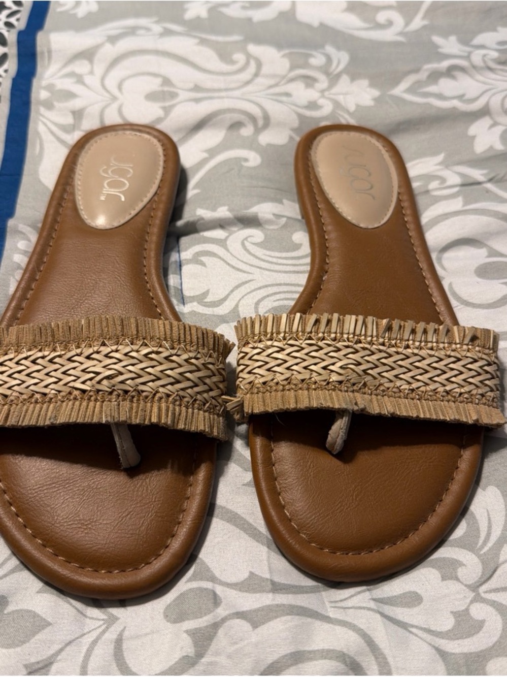 Tan Woven Slide Sandals - Women's Casual Slip-On